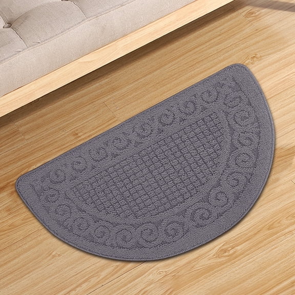Outdoor Semicircular Entrance Door Mat, Non-Slip Solid Color Floor Carpet, Easy Clean Household Entry Mat for Home Entrance & Bathroom