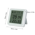thumbnail image 2 of Yeacher ZigBee Temperature Humidity Sensor with Date Week Clock Display LCD Backlight Digital Indoor Temperature Humidity Monitor APP Control Voice Control Smart Temperature Meter Mini Hygrometer, 2 of 8