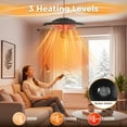 thumbnail image 4 of CozyHome Electric Infrared Hanging Heater for Outdoor Use, 1500W Patio Hanging Heater with 3 Adjustable Modes, IP55 Waterproof Ceiling Heater for Porch, Garage, Balcony, Black, 4 of 8
