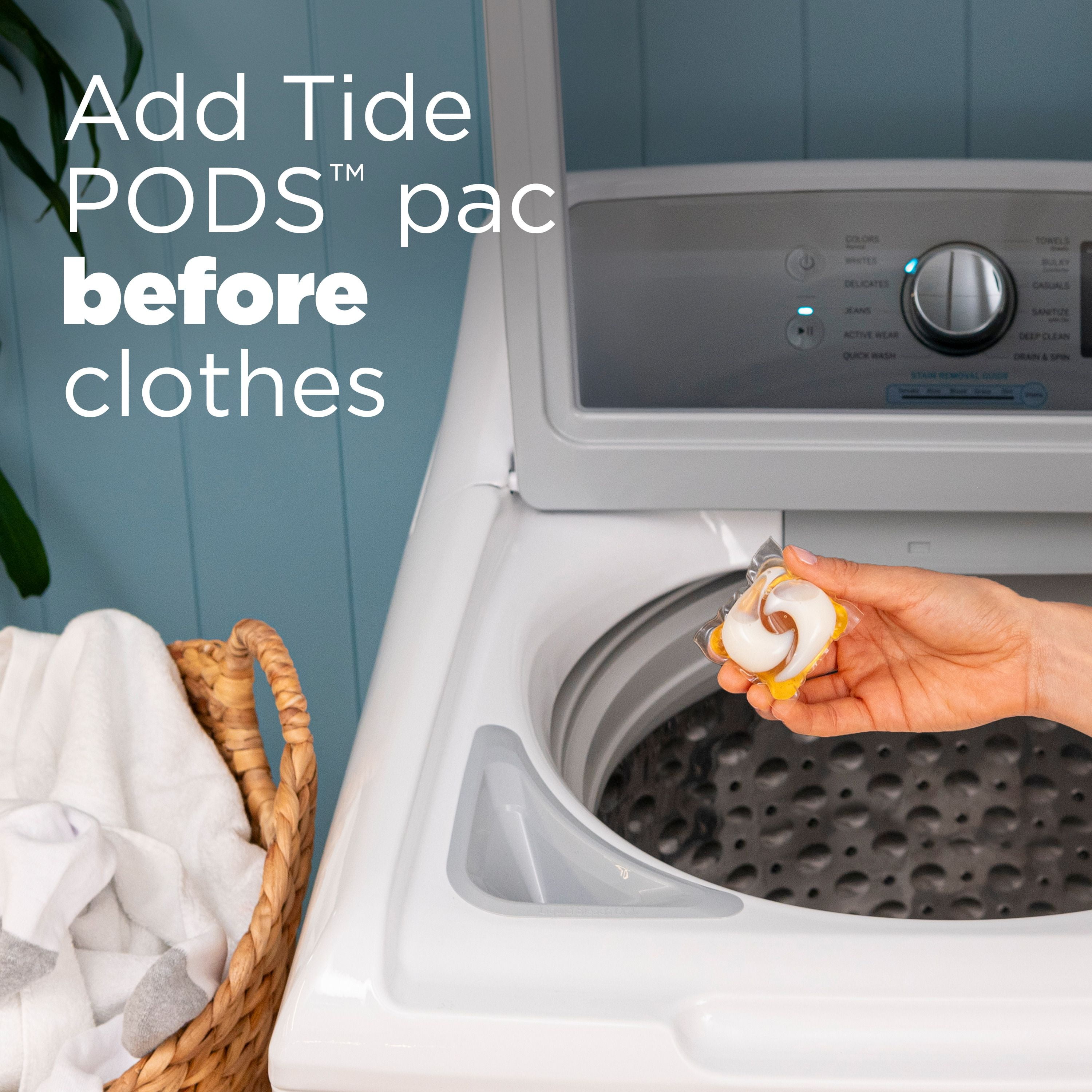 Tide PODS Free and Gentle Coldwater Laundry Detergent Pacs, 45 Count, Hypoallergenic Laundry Detergent Pacs, TIDE TD PWRPDS F&G CW45CT