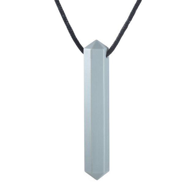 Collar de masticación sensorial para niños, niños o niñas - Collar de masticación Juguetes para la dentición - Diseñado para niños con autismo, gris BANYUO Electrónica