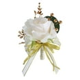 thumbnail image 2 of Flor en el ojal de boda, flor en el ojal de Rosa Artificial, regalos del Día de San Valentín, broche para novio, Pin para traje para eventos, fiesta y champán, 2 of 8