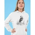 thumbnail image 2 of Grey Heron Pencil Drawing Hoodie Women -Image by Shutterstock, Female x-Large, 2 of 4