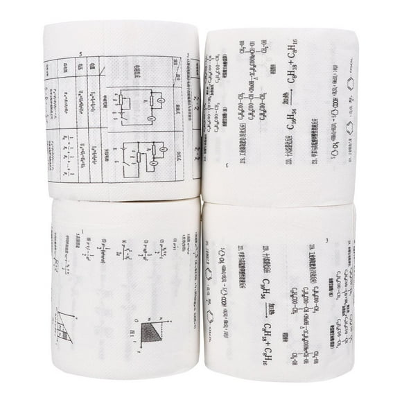 Dosaele 4 Rolls Colored Toilet Paper Funny Formula Household Travel