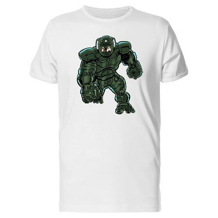 Comic Man In Battle Armored Suit Tee Men's -Image by