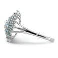 thumbnail image 4 of Sterling Silver Rhodium Aquamarine Ring, 4 of 6