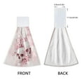 thumbnail image 4 of Wobogo Pink Skulls Hand Towel Set of 2 Absorbent for Kitchen and Bathroom With Velcro Hanging Loop 18.2×14in, 4 of 7