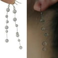 thumbnail image 2 of Fogun Handmade Crystal Studs Earrings Featuring Long Tassels Casual Daily Earrings Alloy Texture for Gifting Occasions, 2 of 2