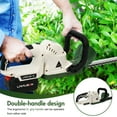 thumbnail image 2 of TOPZOO 21V Cordless Rotary Trimmer, 20" Dual-Action Blade Electric Hedge Trimmer, Handheld Shrub Trimmer with 3.0Ah Battery and Fast Charger, 2 of 10