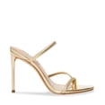 thumbnail image 2 of Steve Madden Bellezza Gold Ankle Strap Rounded Open Toe Heeled Mule Sandal (Gold, 8.5), 2 of 5