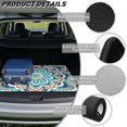 thumbnail image 6 of HUIACONG Teal Orange Mandala Car Trunk Mat, 29" x 39" Stitched Edge Polyester, Stain Resistant Non-Slip All Season, Wipe Clean Fast Install Universal Fit for SUVs Sedans Trucks, 6 of 7