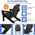 thumbnail image 3 of Outdoor Adirondack Chair, Seizeen 1PCS HDPE Patio Chair, Hight Backrest Adirondack Chair 300LBS Capacity, Plastic Lounge Chair for Poolside, 3 of 8
