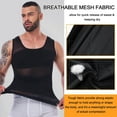 thumbnail image 5 of QRIC Men's Compression Shirt Body Shaper Slimming Workou Vest Tight Tummy Underwear Tank Top, 5 of 9