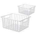 thumbnail image 5 of Refrigerator Freezer Organizer Wire Storage Basket, Farmhouse Food Wire Bins Container with Handles for Kitchen, Pantry, Freezer, Cabinet, Car, Bathroom Black 4 Pack, 5 of 15
