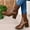 #288-Brown, variant on Women's Winter Casual Square Toe Knit Ankle Boots - Elastic Cuff Chunky High Heel Booties with Solid Color Block Design