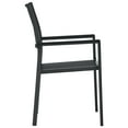 thumbnail image 3 of vidaXL Garden Chairs 4 pcs Black Plastic Rattan Look, 3 of 5