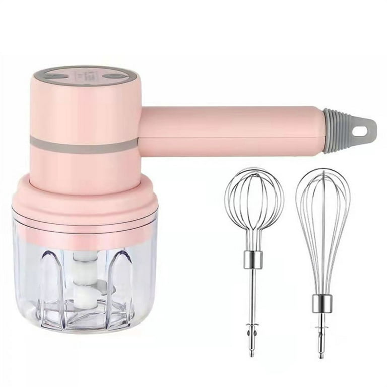 MINI Household Cordless Electric Hand Mixer USB Rechargable Handheld Egg  Beater Mixer Electric Handheld Cordless Mixer Handheld Rechargeable Electric  Hand Whisk Mini Pink 500g Masher 