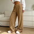 thumbnail image 5 of Yirov Fluffy Pajama Pants for Women Comfy Soft Fuzzy Pj Bottoms Loungewear Drawstring Fleece Sleepwear for Winter, 5 of 7