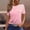 B Pink, variant on ITSAME Blouses for Women, Short Sleeve Fashion Print Crewneck Summer Loose Casual Tops Pink Size M