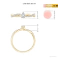 thumbnail image 3 of ANGARA Natural Diamond Twisted Shank Engagement Ring in 14K Yellow Gold for Women (Size-5x3mm| Color-G| Clarity-VS2) | April Birthstone, Anniversary, Jewelry Gift for Women | Natural Diamond Ring, 3 of 7