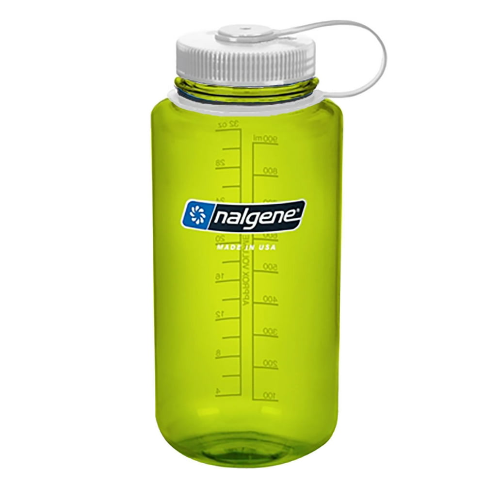 Nalgene Wide Mouth Bottle 32 oz., Green w/ White Cap