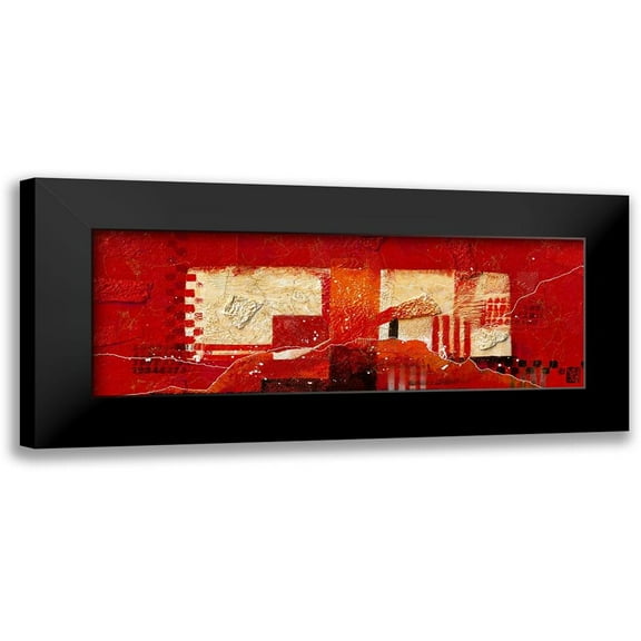 Nomden, Dinie 14x7 Black Modern Framed Museum Art Print Titled - Zt.200905 (red)