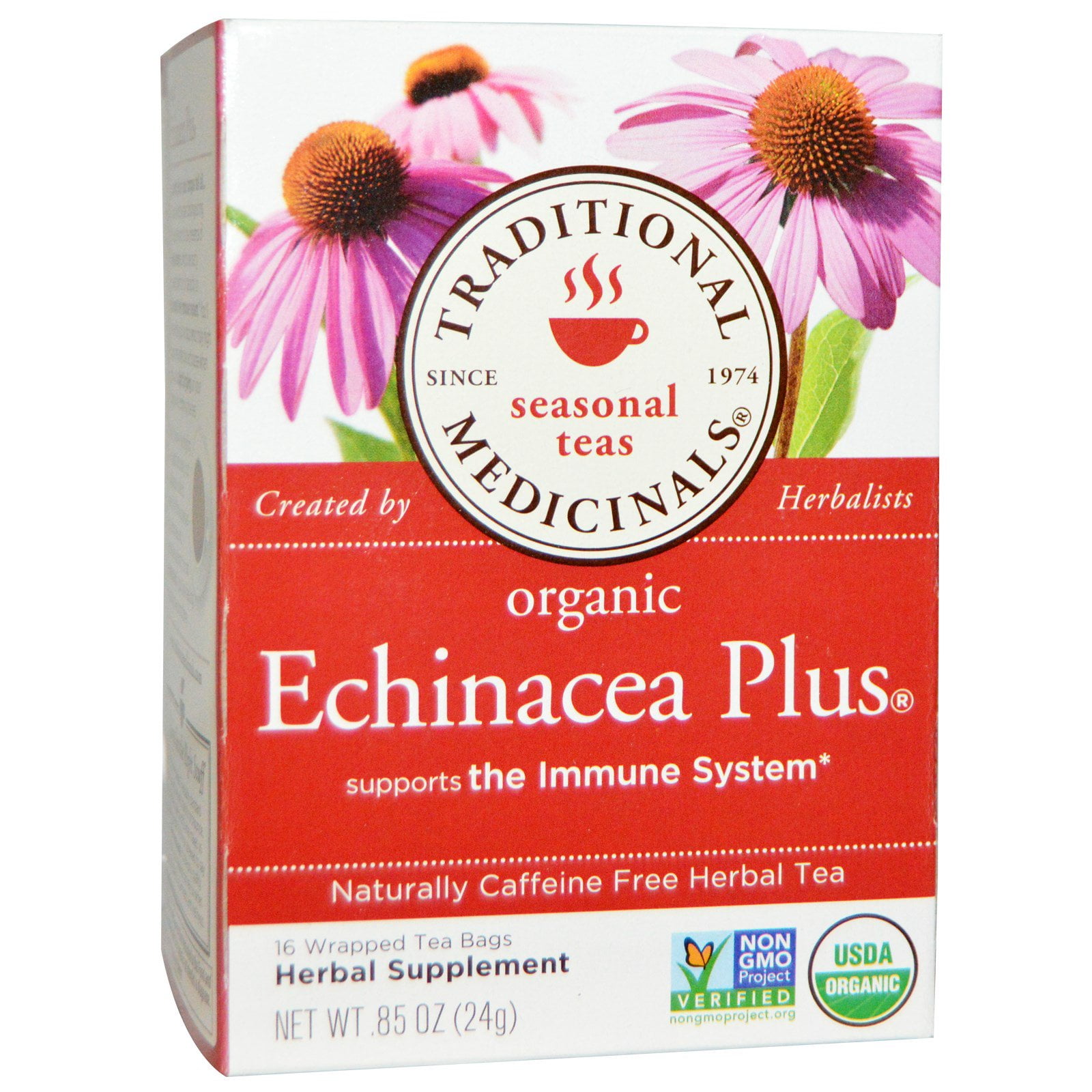 Traditional Medicinals, Seasonal Teas, Organic Echinacea Plus ...