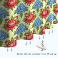 thumbnail image 6 of Pioneer Flower Floral Print Pattern Shower Curtain 72"x84", Bathroom Decorative Shower Curtain Set with 12 Hooks, Waterproof Washable, 6 of 6