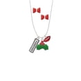 thumbnail image 2 of Delight Jewelry Forever Christmas Kiss Charm Necklace and Stud Earrings, 2 of 4