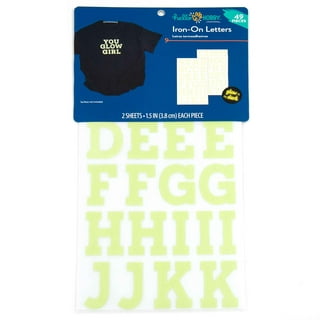 QIUKUI 4Set 2 inch Vinyl Iron on Letters Heat Transfer Letters Alphabets for Clothing T-Shirt Bagblack