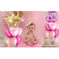 thumbnail image 4 of Feliz cumpleaños Balloon D Dywarm de 36 pulgadas, rosa intenso, con decoración, 4 of 7