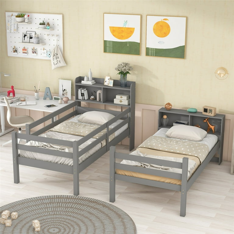 Twin bed with detachable rails cheap