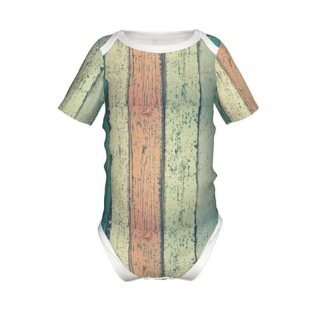 

Adobk Hardwood Print Baby Climbing Clothes Jumpsuit Rompers Classic Rompers Child Short sleeve Bodysuits-9M