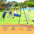 thumbnail image 6 of Fiziti 5 in 1 Heavy Duty Swing Set, Adjustable, for Kids 3-12, Backyard Playset, 6 of 9