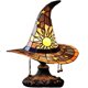 thumbnail image 1 of Lámparas Sombrero Bruja Lámpara Vidrio Con Encanto Místico Forma Hecha A Mano (b), 1 of 2