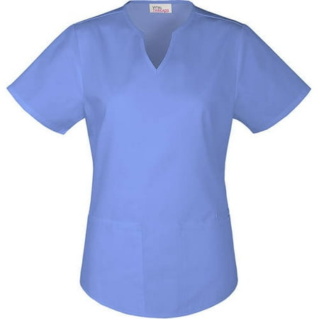 Vital Threads Women's Core Essentials Split V-Neck Scrub Top