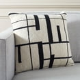 thumbnail image 2 of SAFAVIEH Azeem 18" x 18" Contemporary Ivory/Black Abstract Cotton Decorative Pillow, 2 of 6