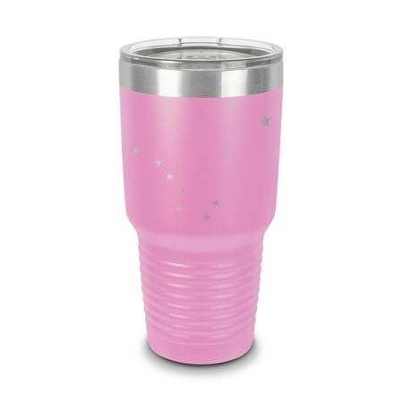 

Big Dipper Alaska Tumbler 30 oz - Laser Engraved w/ Clear Lid - Stainless Steel - Vacuum Insulated - Double Walled - Travel Mug - constellation ak - Light Purple