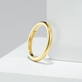 thumbnail image 4 of King Will Mens Womens 2mm Gold Plated Domed Tungsten Carbide Wedding Band High Polish Thin Engagement Anniversary Ring Comfort Fit Size 10, 4 of 7