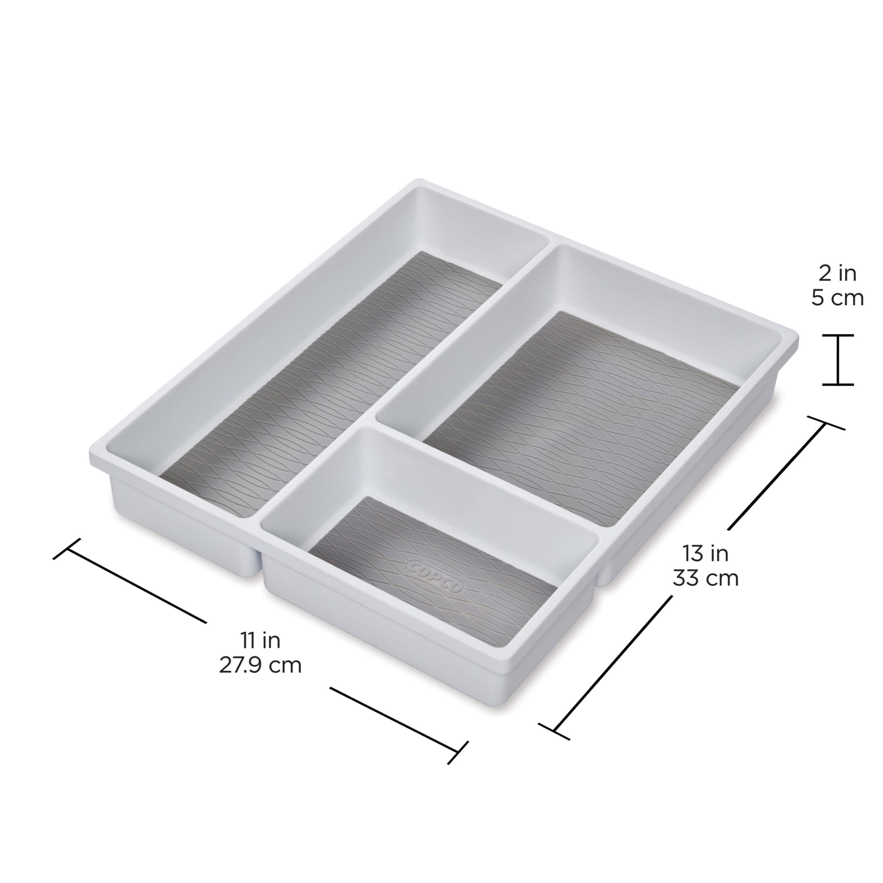 Copco 4 Piece Junk Drawer Organizer, Gray