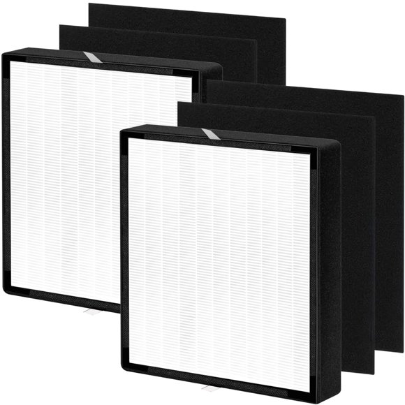 2 pack - Remplacement de Filtre Hepa Véritable BF35 - pour Purificateur d'Air Classique BreatheSmart - Compatible avec BF35 Inclut 2 Filtres Hepa Véritables de Qualité H13 & 4 Pré-Filtres en Carbone