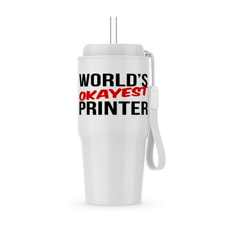 3dRose, Worlds Okayest Printer, 20oz Tumbler