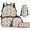 Beige Camo Bow, variant on Deer Camo Brown Bow Kids Backpack Set 4 Pcs Classic Hunting Kids Bookbag with Lunch Bag, Pencil Case and Water Bottle Cover for Country Hunting Girls Grade 1-6
