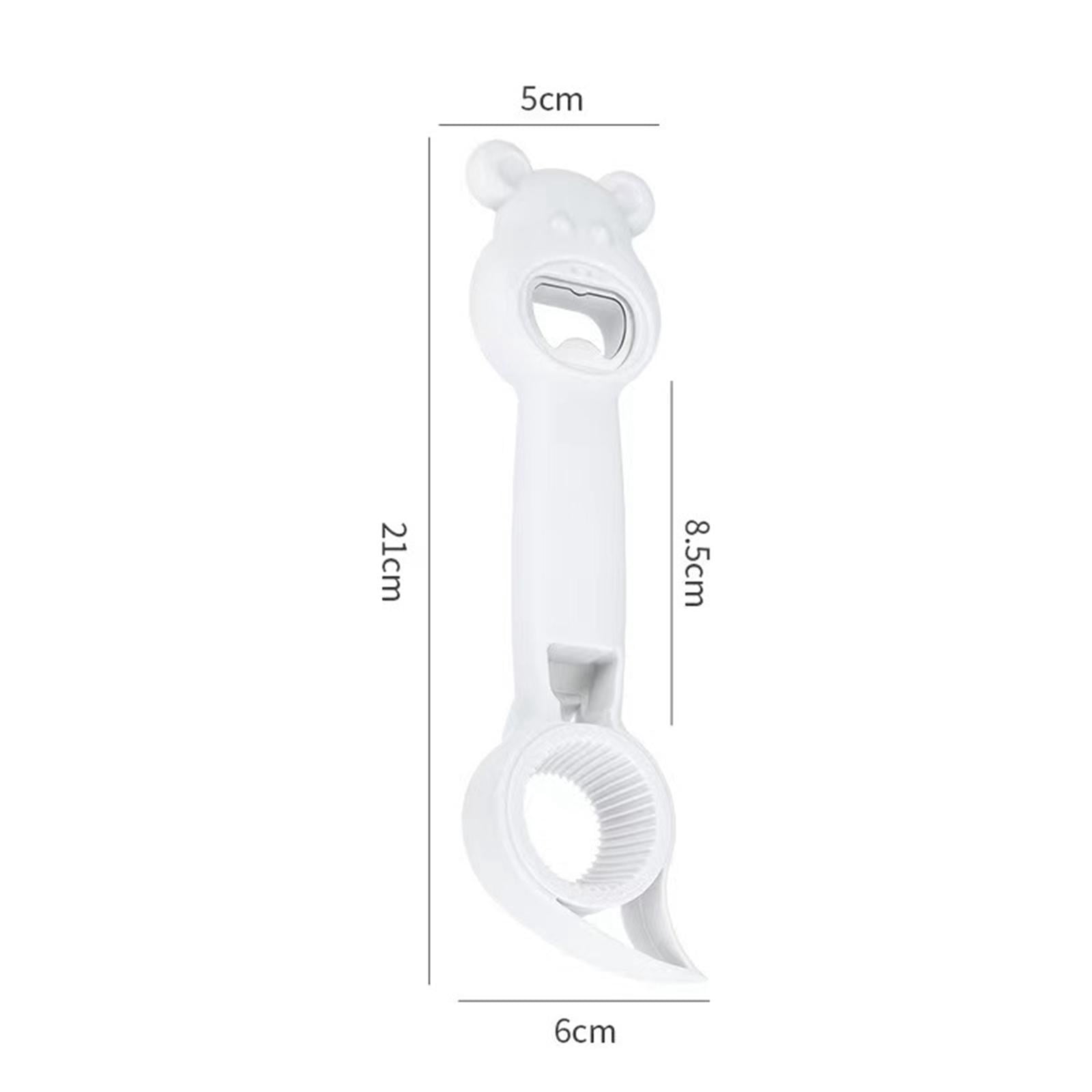 Tongina 2xMultifunctional Bottle Opener Can Opener Comfortable Grip, Save Labors, Protect Nail, Lids Remover, Jar Opener for Restaurants, Camping, Household , white, 4 Pcs