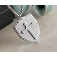 thumbnail image 3 of Shield Armor of God Ephesians 6:16-17, Faith Cross Stainless Steel Pendant Necklace, 3 of 10