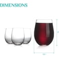 thumbnail image 2 of Copas de vino sin tallo, juego de 6 copas de vino sin tallo de 20 oz para vino tinto y blanco, copas para bebidas con borde duradero resistente a las astillas, copa de vino grande para una mejor, 2 of 7