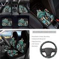 thumbnail image 2 of Jeiento Aesthetic Mushroom Car Seat Cover Set of 17 Car Floor Mat Steering Wheel Cover Armrest Cover Safety Belt Pad Cup Coasters Keychain Lipstick Holder Universal Automobile Accessory Interior, 2 of 6