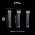 thumbnail image 2 of 50Pcs 10ml Plastic Small Vials with Screw Caps Sample Containers Tube Self Standing Plastic Storage Tubes for Storage Scientific Experiments DIY, 2 of 5
