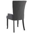thumbnail image 3 of vidaXL Dining Chairs with Armrests 6 pcs Dark Grey Fabric, 3 of 5