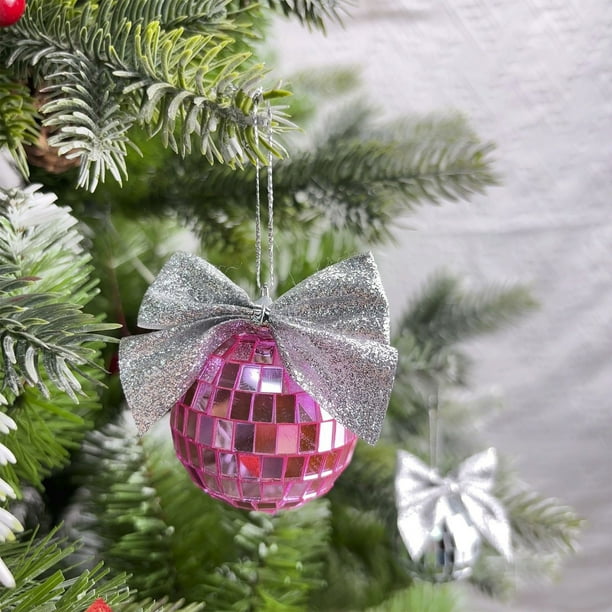 Christmas Balls With Bow Ornaments Baubles Shatterproof Balls For Christmas Tree Decorations